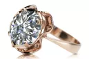 Zircon Original Vintage 14K Rose Gold Ring Vintage style vrc206r